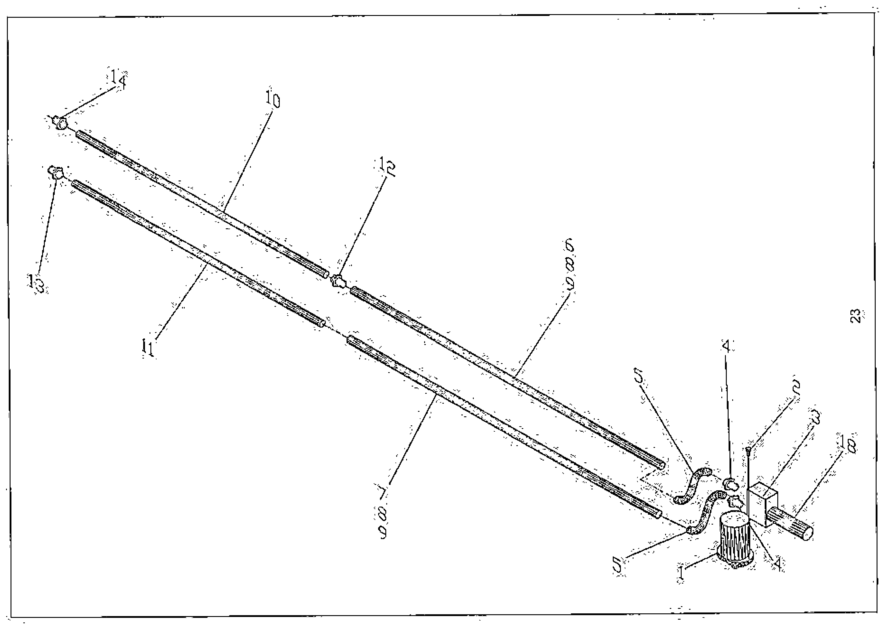 Hydraulika — podłoga zgarniająca (Hydraulik-Kratzboden) — rysunek złożeniowy